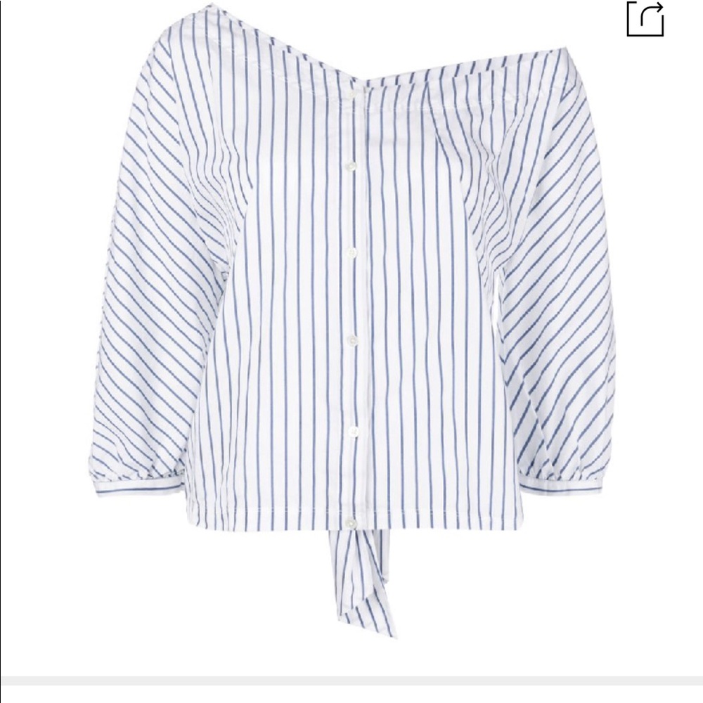 FRAME| Striped off the shoulder top